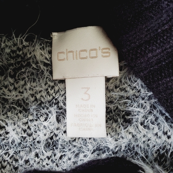 Chico's Wool Mohair Blend Knit Vest Size 3 (XL/16) Sleeveless Sweater Cardigan - Picture 10 of 11